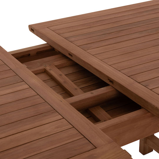 Crander 7 Stück Garten- und Outdoor-Möbelsets für Speisesaal Natur Herstellerfarbe