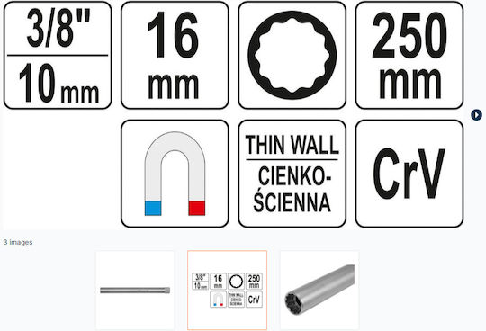 Yato Zündkerzenschlüssel Schwenkbar 16mm