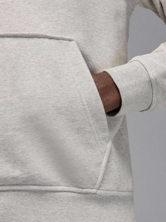 Dri-Fit Φούτερ με Κουκούλα Grey Heather / White