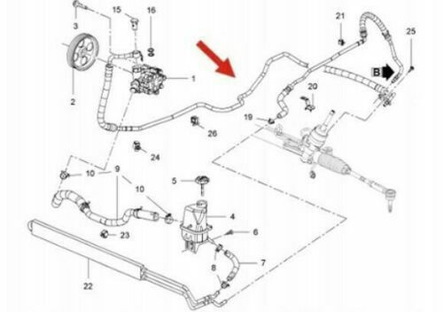 Genuine Hose Hydraulic Pump-Rack Opel Insignia A16+18xer-5951483