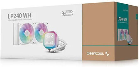 Deepcool LP240 AIO CPU Liquid Cooling with 2 120mm Fans and RGB Lighting White