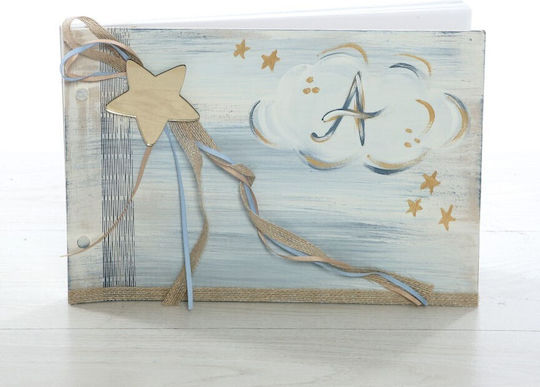 Bellissimo My Little Star Χειροποίητο Βιβλίο Ευχών Αστέρι από Ξύλο