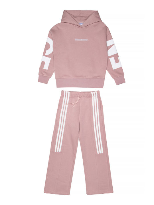 Kids Sweatpants Set Dusty Pink 2pcs
