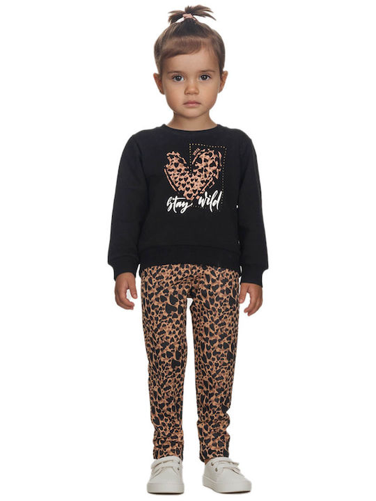 Kinder-Set mit Leggings Winter 2Stück Black