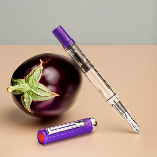 Stilou cu piston Twsbi Eco-t Eggplant 6971502532907 penițe Extra Fine