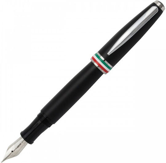 Monteverde USA Aldo Domani Italia Fountain Pen Matte Black 080333597125 Extra Fine Nibs