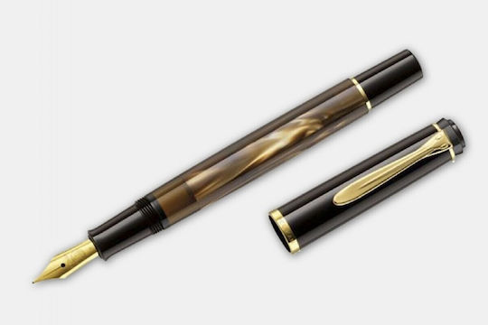 Pelikan Classic M200 Brown Marbled Fountain Pen 4012700808868 Medium Nibs