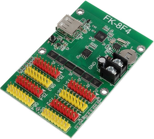 Globostar Card-fk-8f4 90096 Κάρτα Εικόνας Πολύχρωμες Rgb Led Κυλιόμενες Ψηφιακές Επιγραφές Οθόνες Dc 5v Ip20 4096x16 2048x32 1344x48 1024x64 Pixels Μ9.5 X Π6.2 X Υ1.6cm 2 Χρόνια Εγγύηση