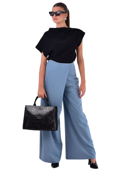 Damen Stoff Hose Blau