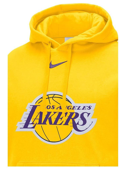 Los Angeles Lakers Суитшърт с Качулка Жълт