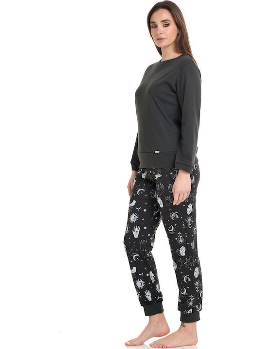 Zen Intimates Winter Women's Pyjama Set Black