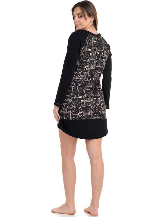 Zen Intimates Зимна Дамска Нощница Black