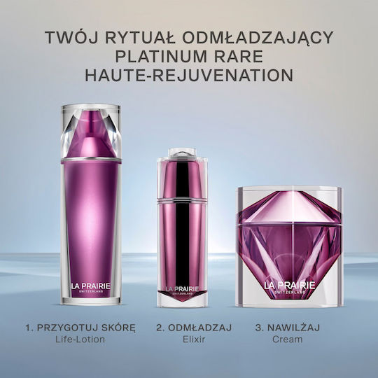 La Prairie Platinum Rare Rich Cremă Hidratantă și Anti-Îmbătrânire de Față cu Peptide 50ml