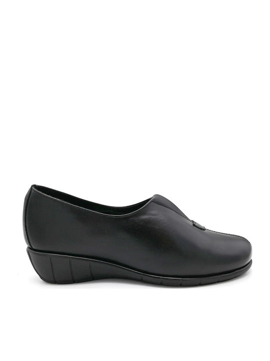 Δερμάτινα Γυναικεία Loafers σε Μαύρο Χρώμα