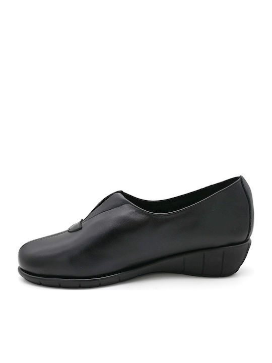 Δερμάτινα Γυναικεία Loafers σε Μαύρο Χρώμα