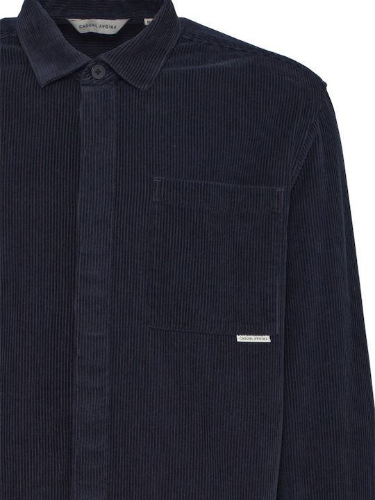 Long Sleeve Corduroy Overshirt Dark Navy