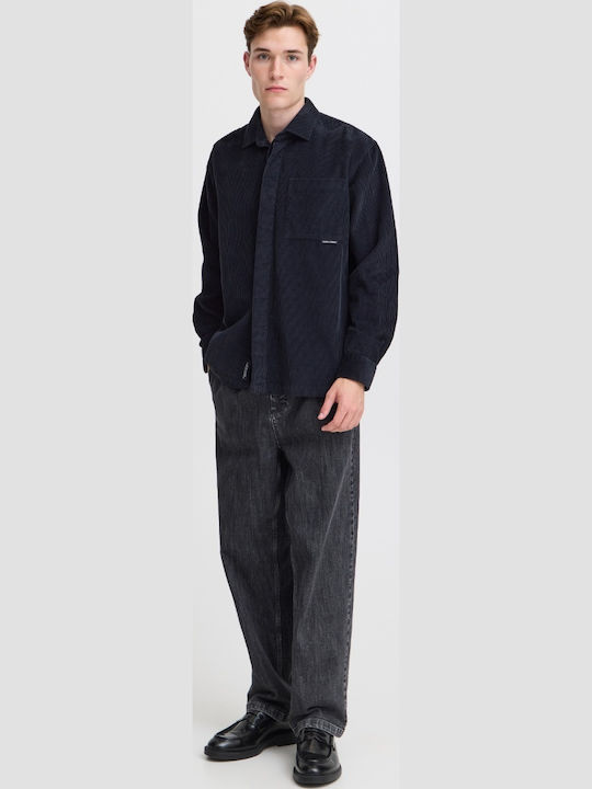 Long Sleeve Corduroy Overshirt Dark Navy