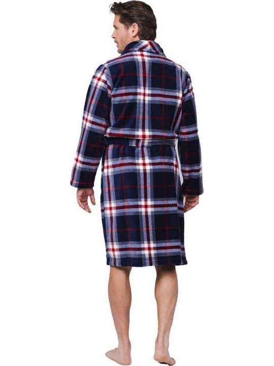 Pastunette Winter Karo Herren-Robe Blue and Green Shades