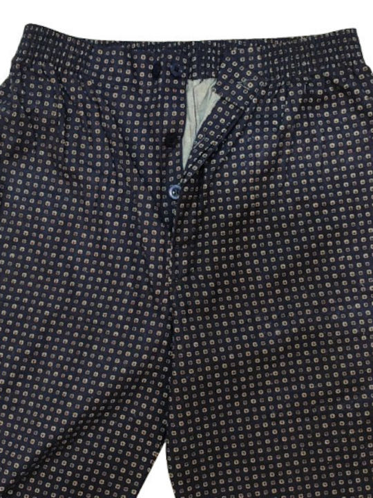 Lion Men's Winter Pajamas Set Blue