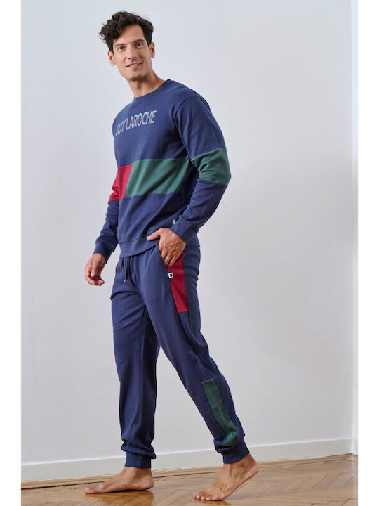 Guy Laroche Χειμερινή Ανδρική Πιτζάμα Μπλε Navy
