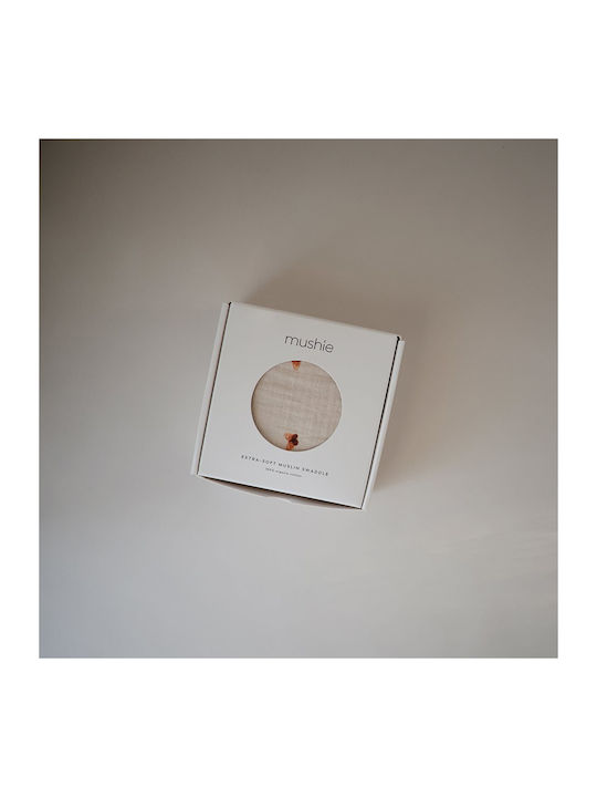 Mushie Σελτεδάκι από Μουσελίνα Μπεζ 120x120εκ.