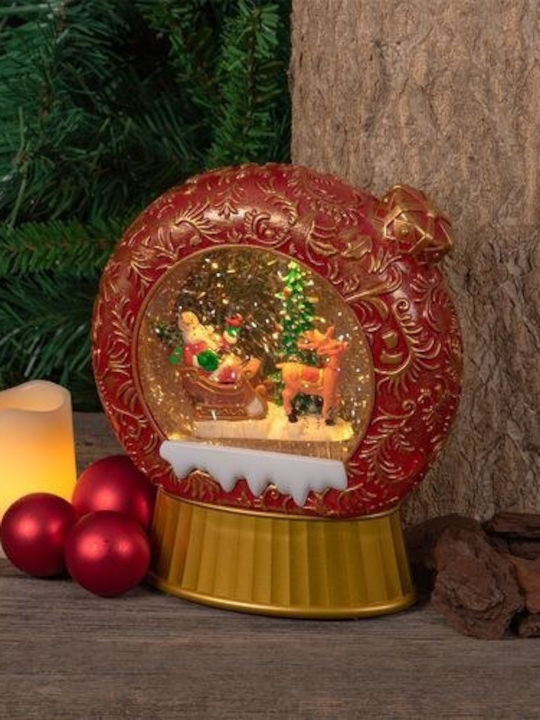 Christmas Snowball Illuminated with Santa Claus 17x20cm