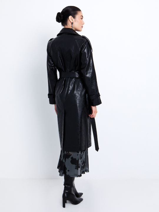 Women's Black Trench Coat