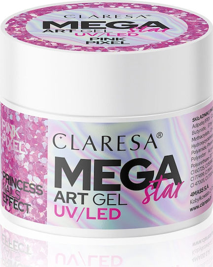 Claresa Megastar Pink Pixel Gel Nail Gel Pink 10gr
