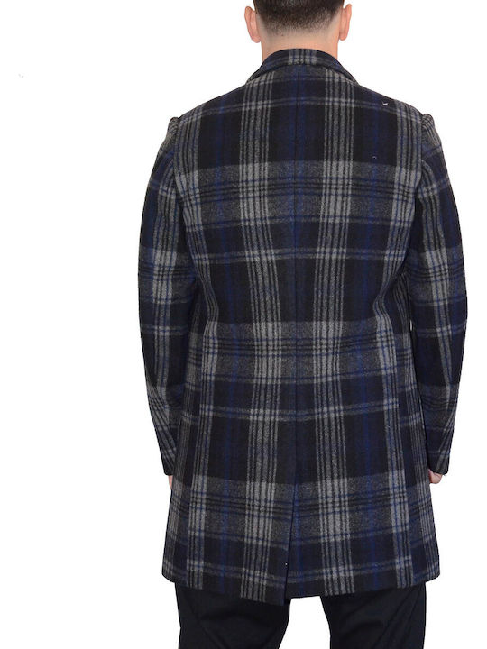 Herren Mantel Blue-grey