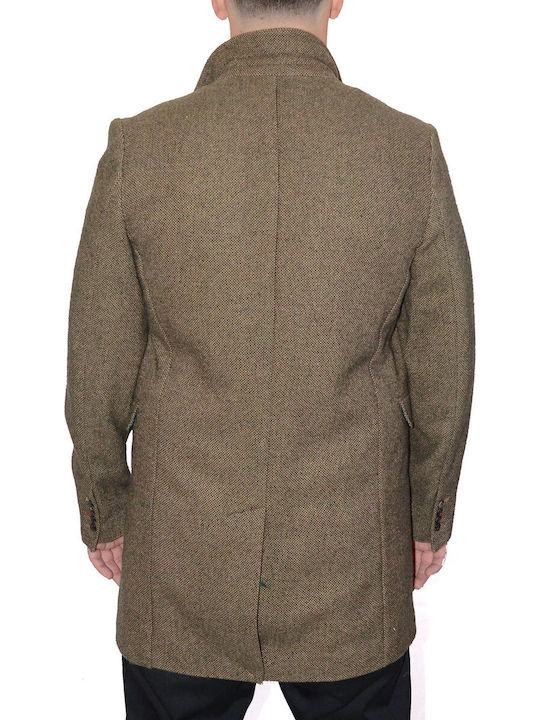 Herren Mantel Beige-brown