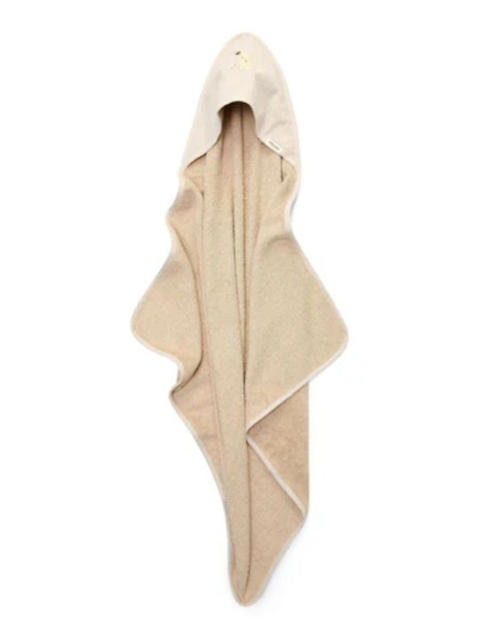 Little Dutch Baby Hooded Bath Towel Baby Bunny Beige 75x75cm