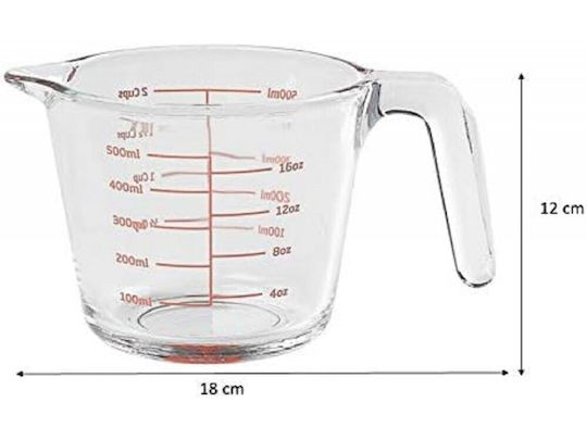 Aj Γυάλινος Δοσομετρητής Κουζίνας 500ml
