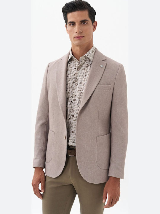Sacou bărbați cu croială strâmtă Beige