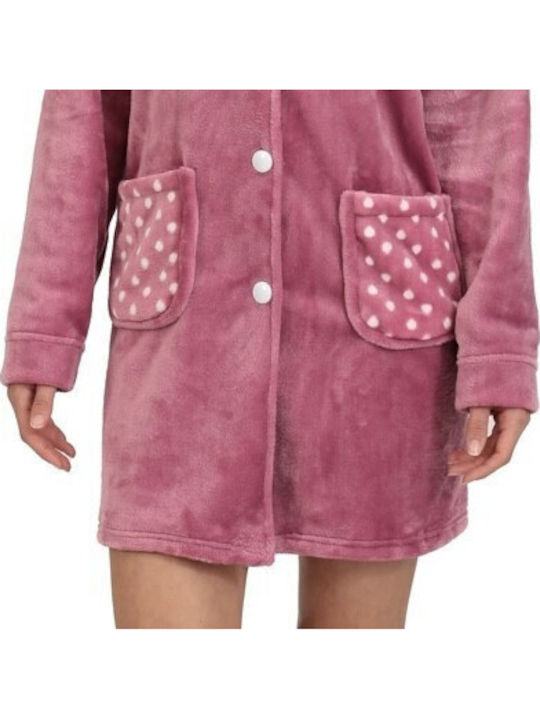 Lydia Creations Winter Women's Robe Pink
