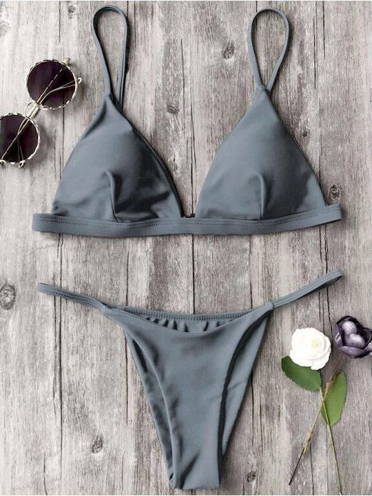 Set Bikini Brazil Γκρι.