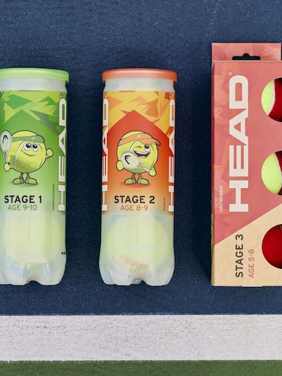 Παιδικα Μπαλακια Tennis Head Head Stage 3 Red 3 Τμχ