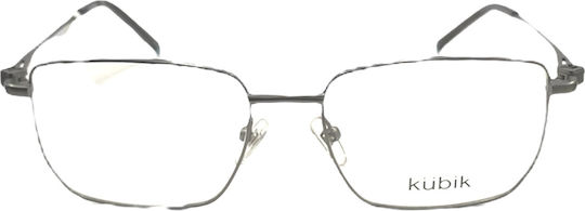 Kubik Ko1120m C2 Men's Metal Prescription Eyeglass Frames Square Gun Metal