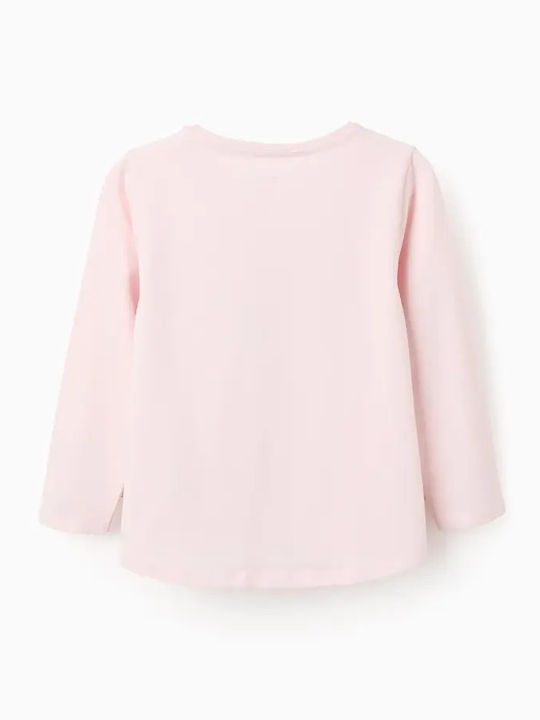 Kinderhemd Langarm Rosa Stitch