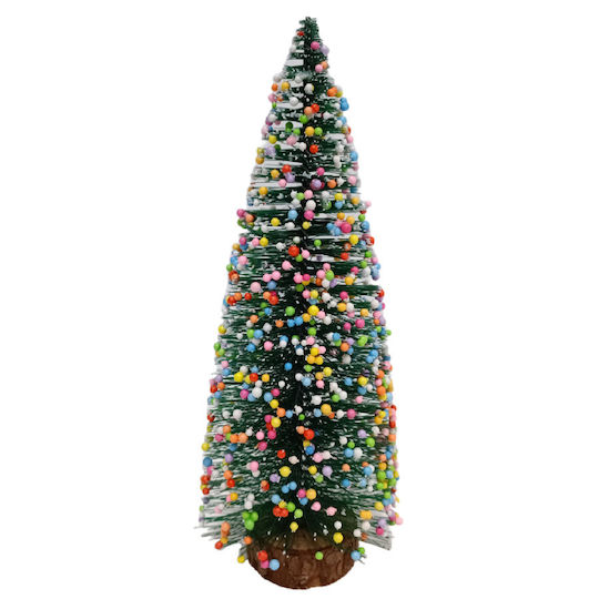 Christmas Decorative Wood Tree Adorned Green