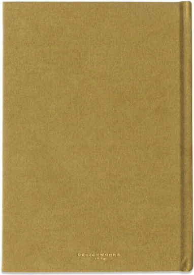 Designworks Notebook A5 80 Sheets with White Pages Gold