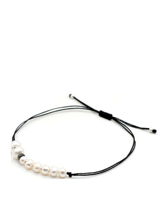 Armband Gουράκι 26 Μαργαριτάρια Schwarz