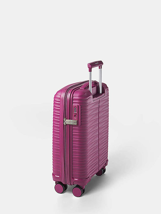 Paulter Cabin Travel Suitcase Fuchsia With 4 Wheels Height 55cm