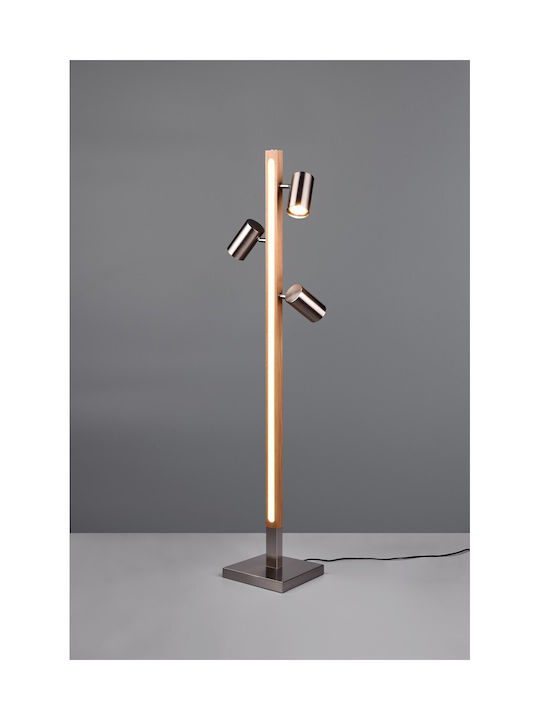 Trio Lighting Marley Φωτιστικό Δαπέδου Ασημί