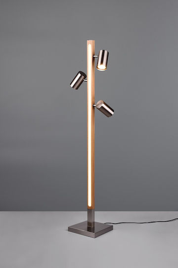 Trio Lighting Marley Floor Lamp Silver