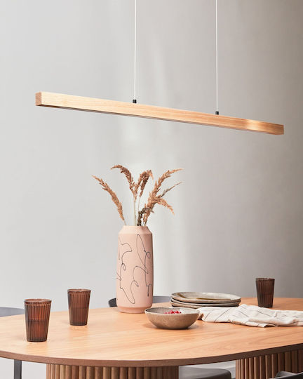 Beliani Hängelampe Braun LED