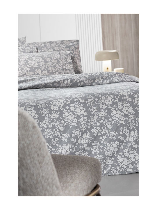 Guy Laroche Sheet Sets Queen Flannel 240x265cm. Odett Gray 4pcs