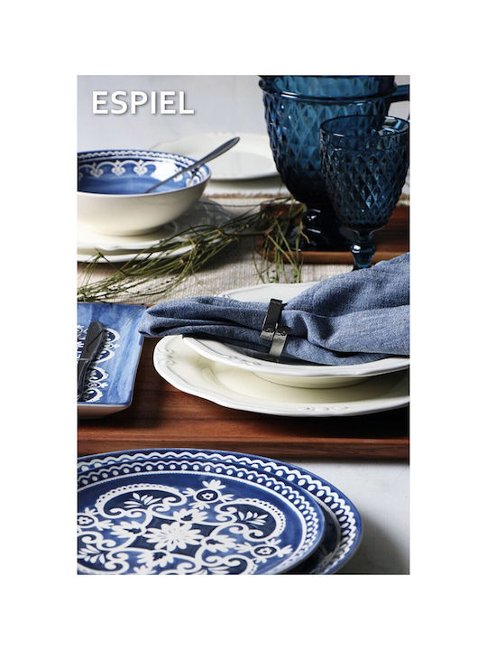 Espiel Set Gläser Wasser aus Glas in Blau Farbe Mit Stiel 4Stück