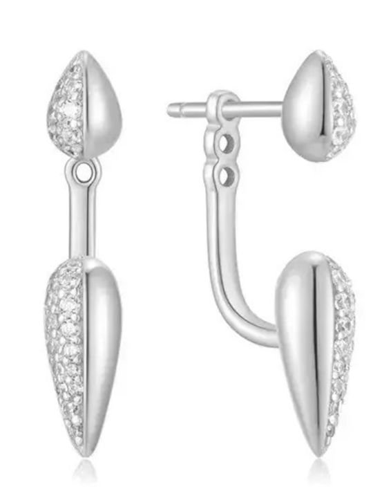 Ania Haie Μονό Σκουλαρίκι Ear Jacket από Ασήμι Επιχρυσωμένο