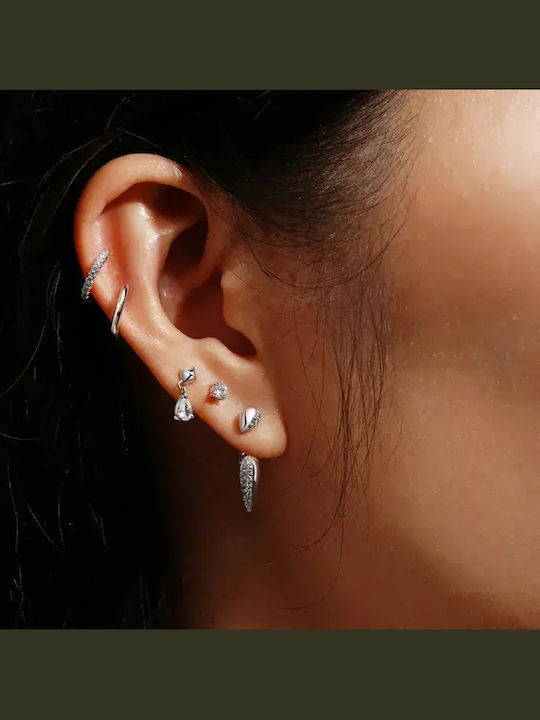 Ania Haie Μονό Σκουλαρίκι Ear Jacket από Ασήμι Επιχρυσωμένο