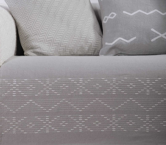 Nef-Nef Homeware Покривка За Двуместен Диван Жакард 180x250см Сива